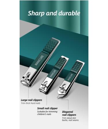 Premium 4-Piece Nail Clippers Set - Best Nail Kit Manicure & Pedicure Tools & Accessories Toe Nail Clippers for Thick Nails Professional Nail Care Kit Perfect Manicure Set for Men and Women - Buy Online on GoSupps.com