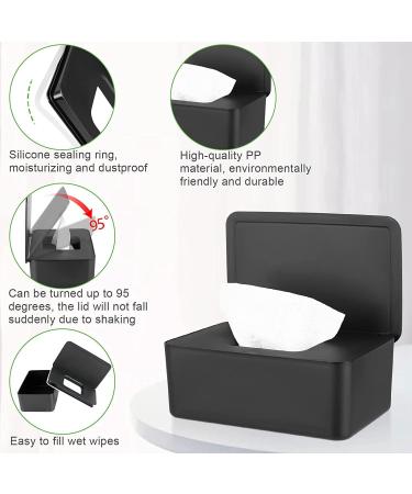Buy Aohcae Wet Wipes Box - Moist Toilet Paper & Baby Wipes Storage - Black Cloth Organizer for Easy Access - Buy Online on GoSupps.com