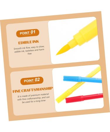 COLLBATH 3pcs Baking Pen Baking Marker Pen Food Coloring Pens Food Markers Food Decorating Pens Baking Coloring Pens Edible Markers Food Grade Markers Dual Plastic Bicuspid Baking Tools - Buy Online on GoSupps.com