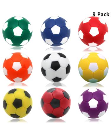 OuMuaMua 9pcs Foosball Table Balls 1.42 Inch Table Soccer Balls for Foosball Tabletop Game Foosball Accessory Replacements Multicolor World Cup Foosball/Gifts