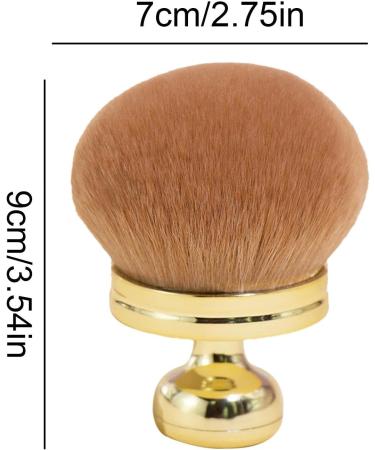Quzente Powder Brush for Pressed Powder - Powder Bronzer Brush Blush Brush Setting Powder Brush Face Brushes Makeup Mushroom Head Brush for Setting Loose & Pressed Powder gold - Buy Online on GoSupps.com