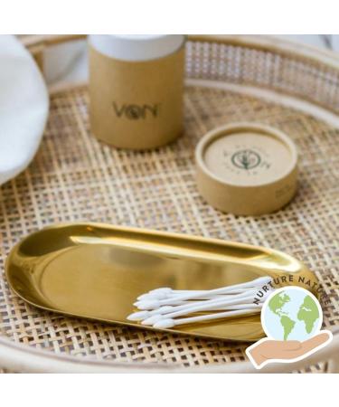 Voice of Nature Eco-Friendly Mini Pointy Cotton Ear Buds - 100 Pack - Sustainable & Recycled Paper Stems - Organic Cotton - Buy Online on GoSupps.com