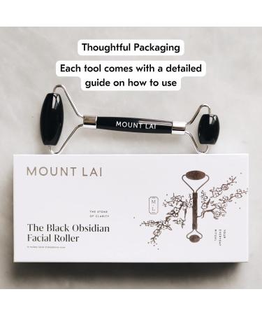 Mount Lai Warming Black Obsidian Facial Roller | Detoxifying & Purifying Massage Tool for Glowing Skin - Buy Online on GoSupps.com