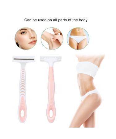 Buy Women's Portable Manual Razors - 4 Pack 3-Layer Stainless Steel Non-Slip Hair Removal for Armpits Legs & Arms - Buy Online on GoSupps.com