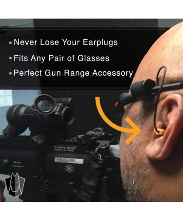 Earplugs with Safety Glasses Attachment | 27/29 NRR Hearing Protection | Plug Storage Case | Safety Wear for Eyewear and Sunglasses - Buy Online on GoSupps.com
