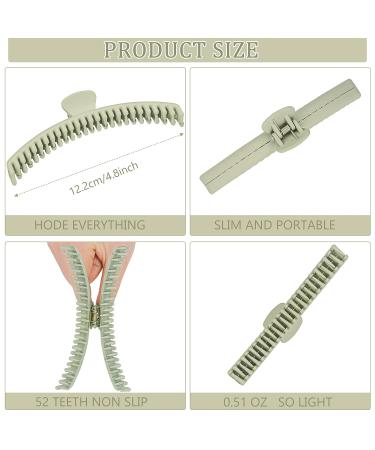 Hold Everything Hair Claw Clips - Strong Non-Slip Clips for Thick and Thin Hair - 6 Colors, Double Row Teeth - 52 Teeth - Buy Online on GoSupps.com