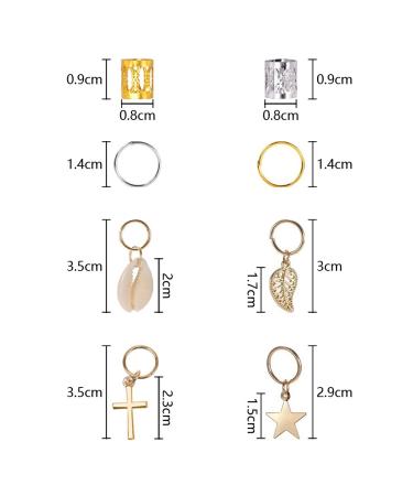 140 Pieces Hair Jewelry Rings Clips - Aluminum Dread Locks Cuffs & Beads for Braids Accessories - Buy Online on GoSupps.com