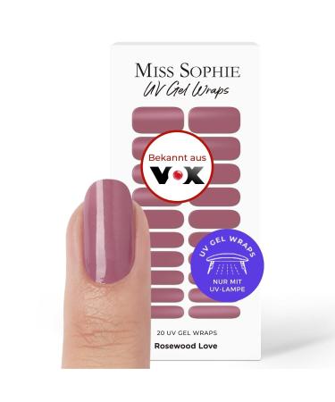 Original Miss Sophie UV Gel Nail Foils Rosewood Love UV I 20 UV Gel Nail Polish Strips Solid Color I For Finger & Toenails - Buy Online on GoSupps.com