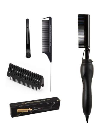 Electric Hot Comb Hair Straightener Electric Straightening Comb for African American Hair, Electric Hot Combs for African American Hair Black