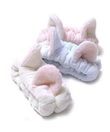 WEBGGER 3 Pack Ears Headbands Spa Makeup Head band Cute Make Up Plush Cat Hair band Soft Stretch Fuzzy Cosplay Costume Adult Women Teen Girls Kids 3Pack Multi-colored - Buy Online on GoSupps.com