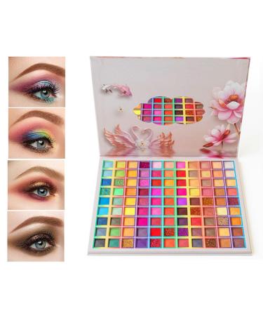 99 Colors Shimmer Eyeshadow Palette - Highly Pigmented Matte & Glitter Waterproof Makeup for Stunning Looks - Buy Online on GoSupps.com