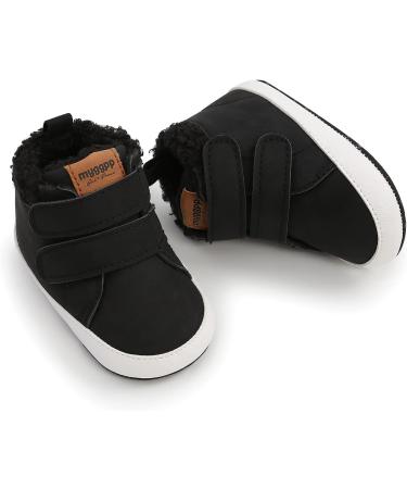 RVROVIC Baby Anti-Slip Sneakers | Soft Ankle Boots for Newborns | Black | 0-6 Months - Buy Online on GoSupps.com