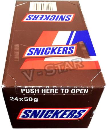 ORIGINAL SNICKERS CHOCOLATE BAR 24 x 50g FULL BOX FRESH STOCK - 22.12.2019 - Buy Online on GoSupps.com
