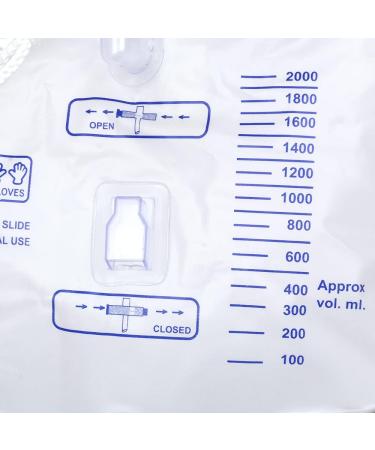 Buy 1pc 2000ml Urinary Drainage Bag with Anti-Reflux Chamber - Durable Urine Collection Bag with Clips & Hook for Reliable Drainage - Buy Online on GoSupps.com