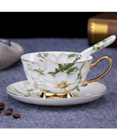 Phnom Penh Stylish Printed Ceramic Coffee Cup and Saucer Stoneware Timpani Cup Breakfast House Kitchen Office - Buy Online on GoSupps.com