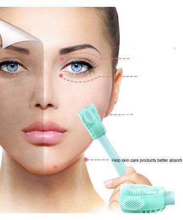 Double-Sided Silicone Facial Cleaning Brush for Pore Cleaning & Blackhead Removal - Ideal for All Skin Types - Buy Online on GoSupps.com