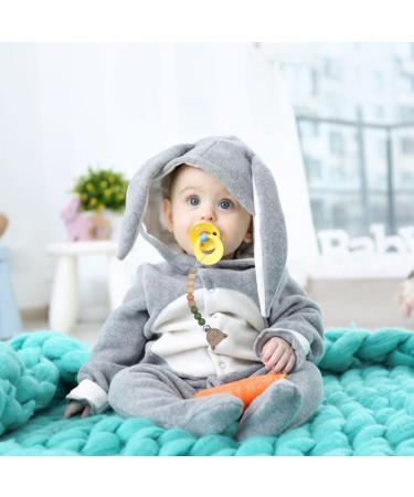 Shop Tallkeey 6 Pieces Wooden Pacifier Clips - Baby Dummy Nipple Holders & Pacifier Chains for Safe & Stylish Allowance - Buy Online on GoSupps.com