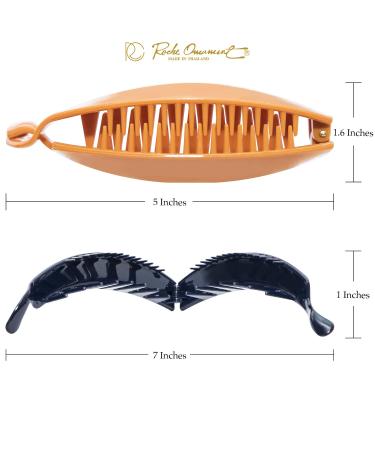 RC Roche Ornament 6 Pcs Premium Interlocking French Banana Hair Clip for Thick Hair - No Slip Ponytail Maker and Fashion Accessory Clamps in Classic Multicolor (Pack of 6) - Buy Online on GoSupps.com