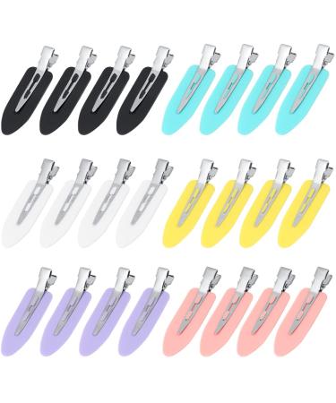 KELYDI No Bend Hair Clips 24 Pieces No Crease Curl Pin Clips Creaseless Hair Clips for Girls Women Hair Styling Accessories(Multicolor)