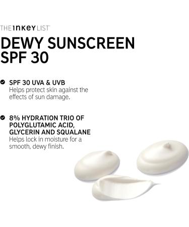 INKEY List Polyglutamic Acid Dewy Sunscreen SPF30 50ml: Hydrating Protection - Buy Online on GoSupps.com