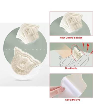 4 Pairs Self-Adhesive Heel Cushions for Big Shoes - Foot Care Heel Pads Friction Protection Inserts in White & Black - Buy Online on GoSupps.com