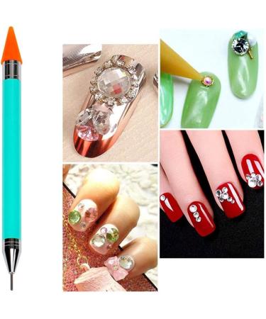 Yuehuam Nail Rhinestone Picker Wax Pencil Pen Rhinestones Gem Applicator Nail Art Crystal Pick Up Tool - Buy Online on GoSupps.com