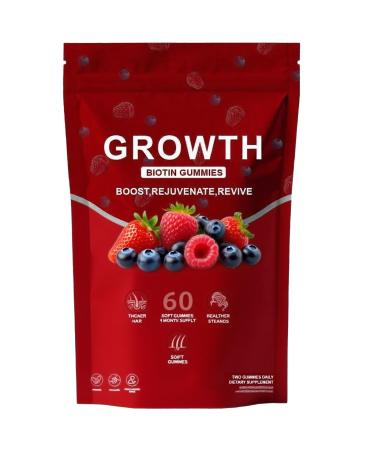 BDQBDQ Lumin Hair Growth Gummies Infused with Biotin Vitamins and Botanical Extracts to Support Healthy Hair Growth and Strength Skin and Nail Care Non-GMO 60 Gummies (1pcs)