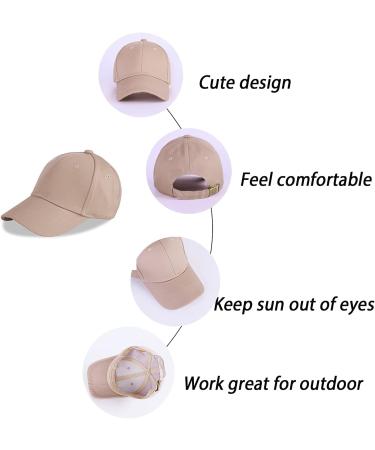LANGZHEN 100% Cotton Kids Baseball Cap Hat | Adjustable Sun Hat for Boys & Girls 2-4 Years - Coffee - Buy Online on GoSupps.com