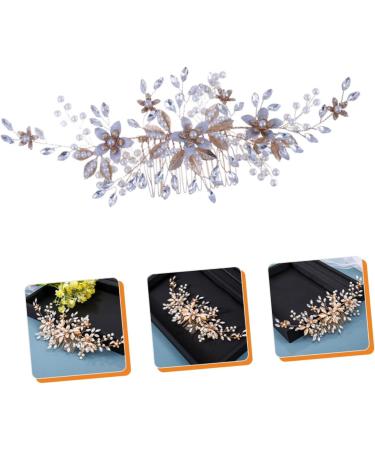 Didiseaon Headgear Rhinestone Hair Clip Accessories Rhinestone Barrettes Crystal Headpiece Wedding Pearl Hair Barrettes Bridal Hair Decor Hair Dryer Brush Tiara Comb Bride Metal The Flowers - Buy Online on GoSupps.com