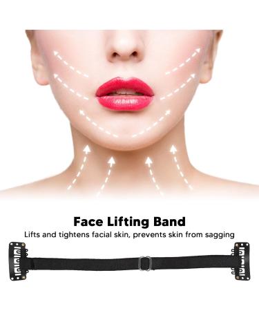 Adjustable 4pcs Facelift Bands | Elastic Facial Lift Belt for Wrinkle Removal | Black Facelift Patch Straps - Buy Online on GoSupps.com