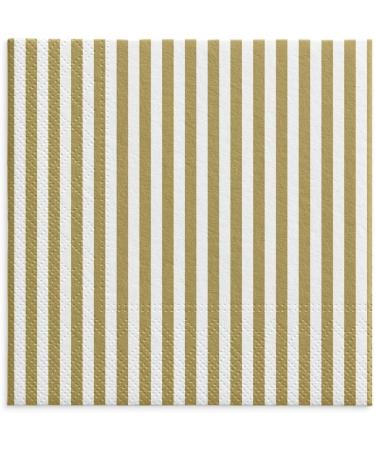 Buy PAW 3-Layer Paper Napkins | 33x33 cm | 20 pcs | Dual-Sided Mosaic Dog Design | Perfect for Birthdays Weddings & Celebrations | Portuguese Tiles Stripe (Gold) - Buy Online on GoSupps.com