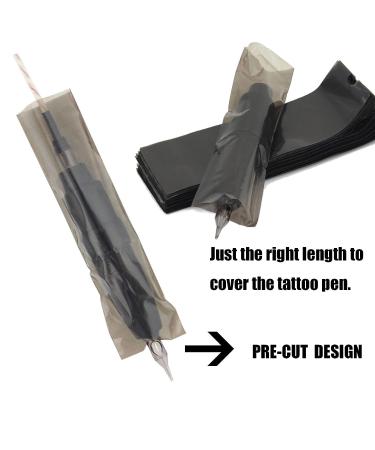 SOTICA Tattoo Pen Covers 200PCS - Waterproof Disposable Black Bags for Machine Pen - 200 Clear Sleeves Included - Buy Online on GoSupps.com