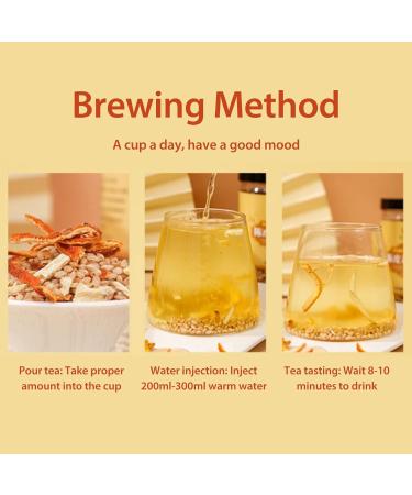 Orange Peel Ginger Rice Tea Herbal Tea Canned Fried Shredded Ginger Rice Tea Health Preserving Flower Tea - Buy Online on GoSupps.com