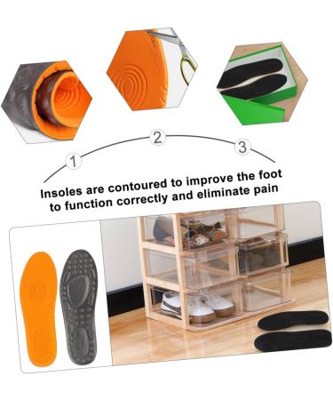 NOLITOY Shoe Inserts for Men & Women - 2 Pairs Plantar Support Insoles Thick Basketball Cushions Assorted Colors Size 35-39 - Buy Online on GoSupps.com