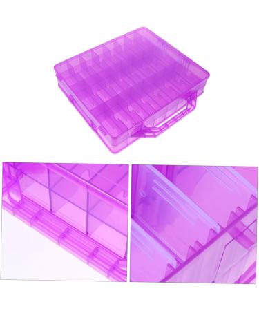 minkissy 1pc Nail Polish Storage Box Travel Container Nail Polish Bag Drawer Jewelry Organizer Rhinestone for Nails Clear Beads Handheld Nail Art Toolbox Purple Simple Plastic Storage Rack 35x34cm Purple - Buy Online on GoSupps.com