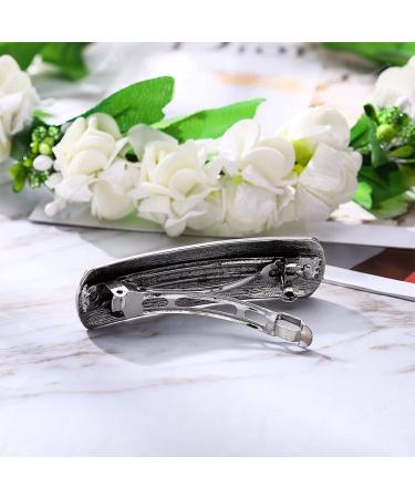 Yean Boho Turquoise Hair Clip | Vintage Barrette Hair Pin (Silver) - Buy Online on GoSupps.com