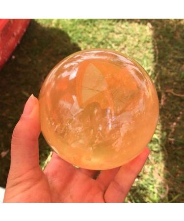 Large Size Natural Yellow Calcite Sphere Iceland Spar Sphere Quartz Crystal Stone Mineral Specimen - Buy Online on GoSupps.com