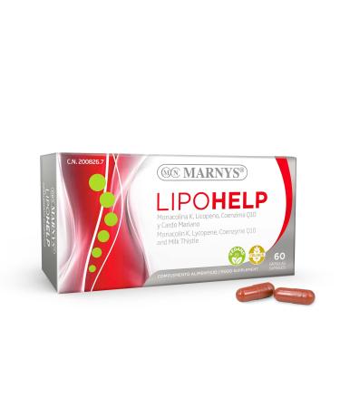 Marnys Marnys LIPOHELP 60 Vegetable Capsules Cholesterol Control Maintenance of Normal LDL-Cholesterol Levels in the Blood