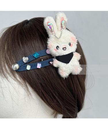 hgnxa Sweet Hair Clip Cartoon/Bear Shape Snap Hairpin Plush Hair Clip for Ponytail Bangs Hairpins for Teens Children Rabbit - Buy Online on GoSupps.com