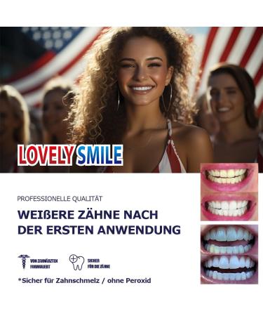 Lovely Smile Premium 50 Teeth Whitening Strips - Peroxide-Free 25 Applications No Sensitivity Safe for Enamel | Fast Results by Ray of Smile - Buy Online on GoSupps.com