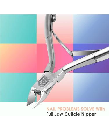 SENBACH Professional Stainless Steel Cuticle Nippers and Trimmer Set - Nail Skin Remover for Manicure and Pedicure (Silver) - Buy Online on GoSupps.com
