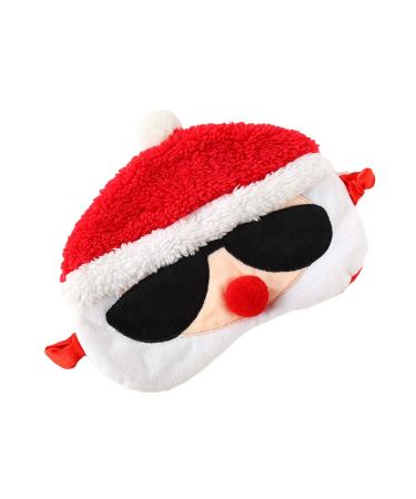 Amosfun Santa Sunglasses Sleep Eye Mask Christmas Eye Mask Personality Creative Eye Mask