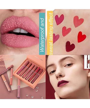 HADAVAKA Waterproof Velvet Matte Lipstick Set 6 Color Long Lasting Glaze NonFading - Buy Online on GoSupps.com