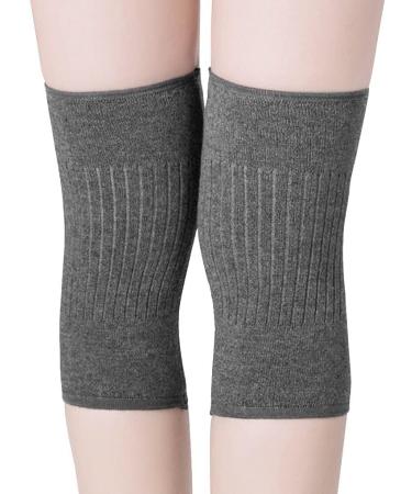 Kashmir Elastic Knee Brace - Arthritis Pain Relief Thermal Knee Pad for Men & Women Lightweight Support (40kg-60kg) - Gray - Buy Online on GoSupps.com