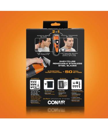 ConairMAN The Chopper - 24-Piece Hair Clipper Set for Men with Mustache & Beard Trimmer | International Shipping Available - Buy Online on GoSupps.com