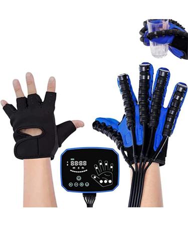Arthritis Stroke Hemiplegia Rehabilitation Robot Gloves Single/Multi-Finger Exerciser Orthosis for Relief Hand Cramps 3 Training Modes (Right Hand XX)