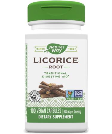 Nature's Way Licorice Root 900 mg 100 Vegan Capsules