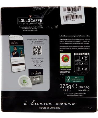  Italian Gourmet E.R. Lollo coffee line love absolute Set of 6 packs of 50 x 7.5 g + Gourmet Italian pulp 400 g - Buy Online on GoSupps.com