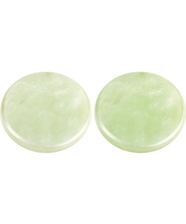2 Pieces Jade Stone for Lash Glue Eyelash Extension Round Jade Stone Lash Glue Holders Adhesive Pallet Fake Eye Lash Holder Base 2 Inch (Green) - Buy Online on GoSupps.com