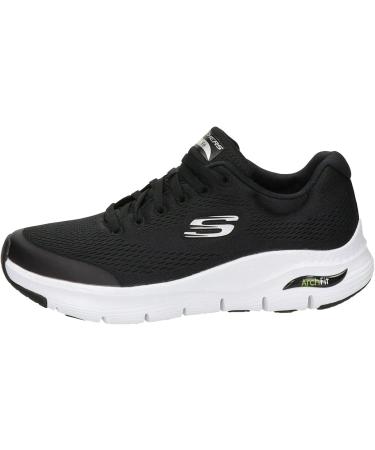 Skechers Women's Arch Fit Infinity Cool Sneakers - 43 EU Black Textile Synthetic with White Trim | International Shipping Available - Buy Online on GoSupps.com